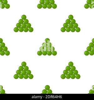 Illustration on theme of bright pattern green peas, vegetable pod for seal. Vegetable pattern consisting of beautiful green peas, many light pod. Simp Stock Vector