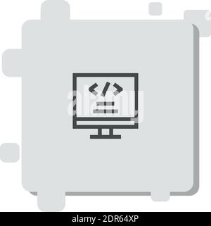 web programming vector icon modern simple vector illustration Stock Vector
