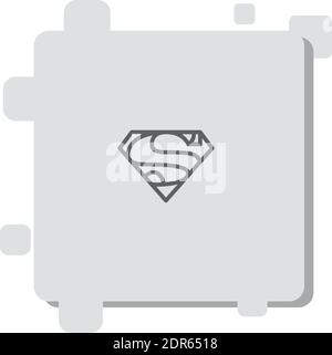 superman vector icon modern simple vector illustration Stock Vector