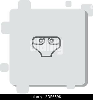 baby diaper outline vector icon modern simple vector illustration Stock Vector