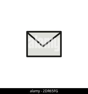 Email icon. Envelope Mail services. Contacts message send letter isolated flat Stock Vector