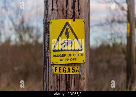 Danger of Death Keep Off Sign Stock Photo