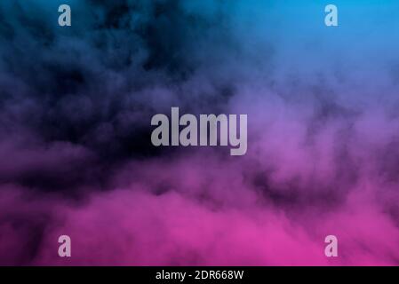 Bright color fog, blue and pink steam as texture or background Stock Photo