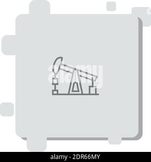 pumpjack vector icon modern simple vector illustration Stock Vector