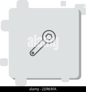 repair tool for nuts and bolts vector icon modern simple vector illustration Stock Vector