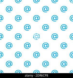 e-mail at symbol Seamless Pattern. Ornament can be used for Gift wrapping paper, pattern fills, web page background Stock Vector