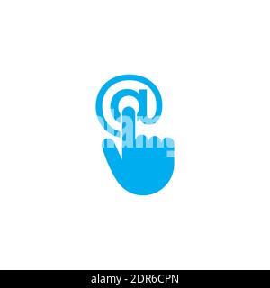 Contact email at symbol with clocking hand, send email, Stock vector illustration isolated Stock Vector