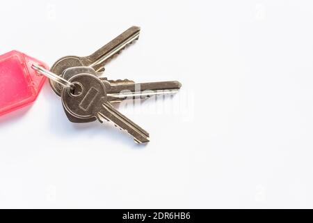 Keys isolated on white background Stock Photo