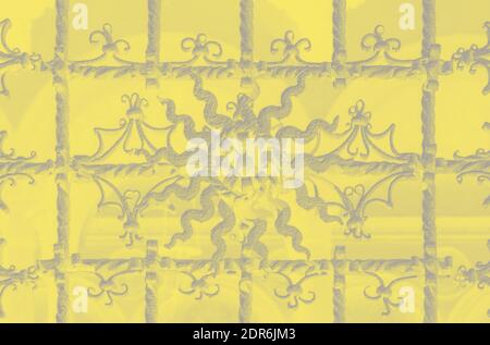 Trendy color of the year 2021. Ultimate grey and illuminating yellow.. Stock Photo