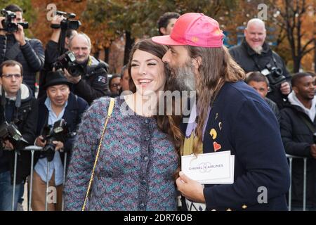 Sebastien Tellier and Amandine De La Richardiere attending Chanel's Spring-Summer 2016 Women's collection presentation held at Grand Palais in Paris, France, on October 06, 2015. Photo by Audrey Poree/ABACAPRESS.COM Stock Photo