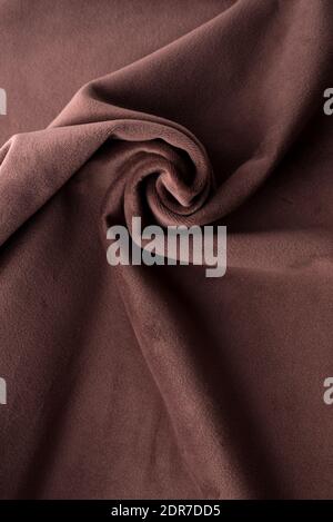 Brown ultraviolet velour textile. Fabric texture background Stock Photo