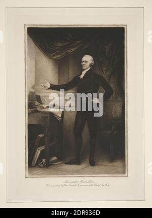 Engraver: Robert Field, British, ca. 1769–1819, After: John Trumbull, American, 1756–1843, Alexander Hamilton, Stipple engraving, Sheet: 40.1 × 30.2 cm (15 13/16 × 11 7/8 in.), Made in United States, American, 18th century, Works on Paper - Prints Stock Photo