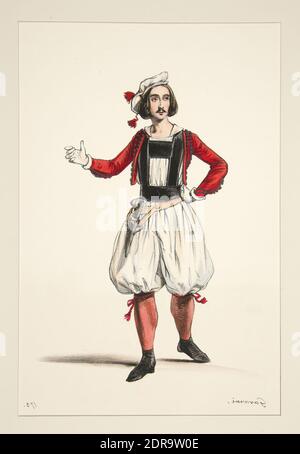 BASQUE. Bonnet de laine. …. Artist: Paul Gavarni, French, 1804–1866 ...