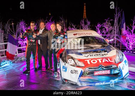 Olivier Pernaut Jean Pierre Pernaut Jacques Laffite Et Margot Laffite Lors De La Presentation De Leur