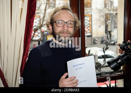 Nicolas Pariser recoit le 73eme Prix Louis Delluc Premier Film pour Le Grand Jeu au Fouquet's a Paris, France, le 16 Decembre 2015. Photo by Alban Wyters/ABACAPRESS.COM Stock Photo