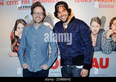 Le realisateur Rudi Rosenberg et Max Boublil assistent a l'avant-premiere du fim 'Le Nouveau' a l'UGC Cine Cite Bercy a Paris, France le 21 Decembre 2015. Photo by Aurore Marechal/ABACAPRESS.COM Stock Photo