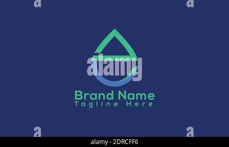 Waterdrop E letter logo design and vector template Stock Vector