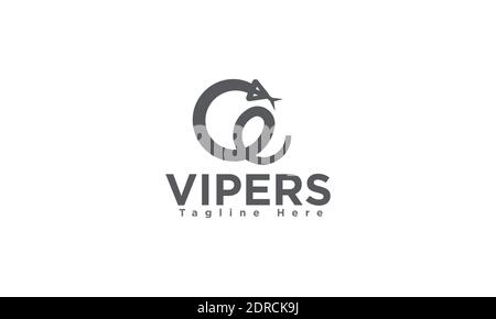 Snake logo template design. Vector illustration. Stock Vector