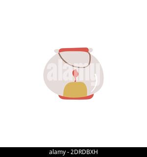 Candle in candlestick icon. Colored flat vector icon Stock Vector