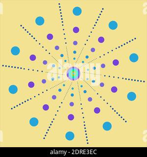 An abstract retro burst shape background image. Stock Vector
