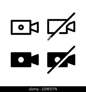 Camera video recorder icon vector suitable for user interface elements symbol perfect for any purposes. Stock Vector