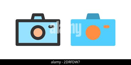 camera icon vector. suitable for user interface element symbol. isolated on white background. Stock Vector
