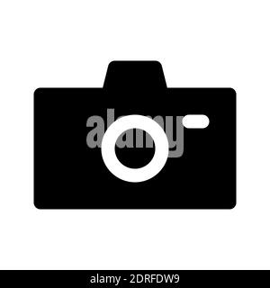 camera icon vector. suitable for user interface element symbol. isolated on white background. Stock Vector
