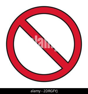 Flat Stop Icon isolated on white background. Modern vector illustration . Stock Vector