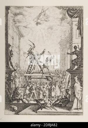 'St. Andrew' by Jacques Callot is a 17th-century etching depicting the ...