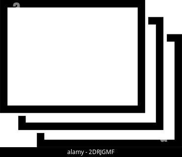 Stacked Layers, Favourite Overlay Layer. Flat Vector Icon illustration. Simple black symbol on white background. Stacked Layers, Favourite Layer sign Stock Vector