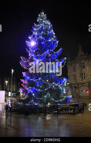 Christmas 2020 in Hull City Centre Stock Photo