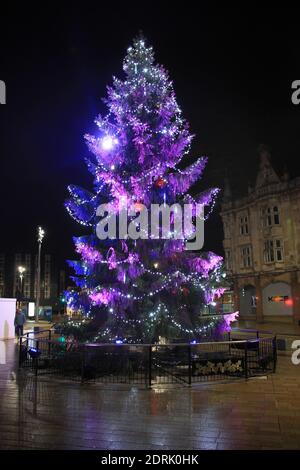 Christmas 2020 in Hull City Centre Stock Photo