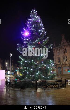 Christmas 2020 in Hull City Centre Stock Photo