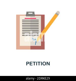 Declaration icon. Simple creative element. Filled monochrome ...