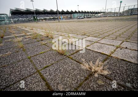 Cologne, Germany. 21st Dec, 2020. The parking deck in front of Cologne/Bonn Airport is empty. Only a few flights land and take off in the days before Christmas. Credit: Henning Kaiser/dpa/Alamy Live News Stock Photo