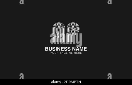 AP A P initial based abstract modern minimal creative logo vector template image. line art fingerprint  logo Stock Vector