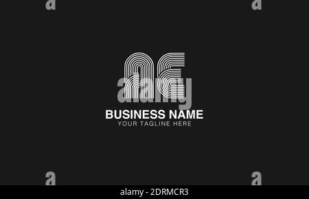 AE A E initial based abstract modern minimal creative logo vector template image. line art fingerprint  logo Stock Vector