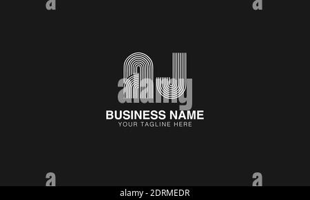 AJ A J initial based abstract modern minimal creative logo vector template image. line art fingerprint  logo Stock Vector