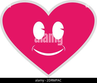 love smile happy logo icon vector graphic concept design Stock Vector