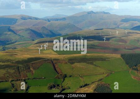 Cemmaes Wind Farm, Powys, North Wales Stock Photo