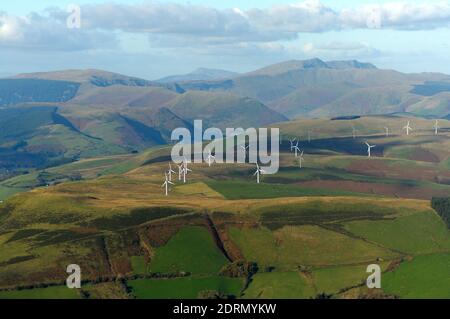 Cemmaes Wind Farm, Powys, North Wales Stock Photo