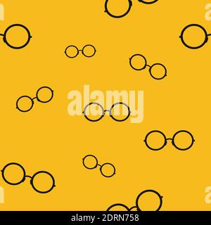 Glasses vector art background design for fabric and decor. Seamless pattern. Easy editable layered vector illustration. Stock Vector