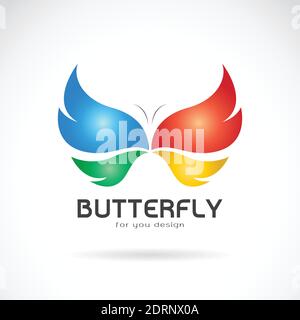Vector image of an butterfly design on white background. Easy editable layered vector illustration. Stock Vector