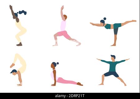 Cartoon Yoga Exercise Element, Yoga Exercise, Sun Salutation, Yoga Elements  PNG White Transparent And Clipart Image For Free Download - Lovepik |  401456622