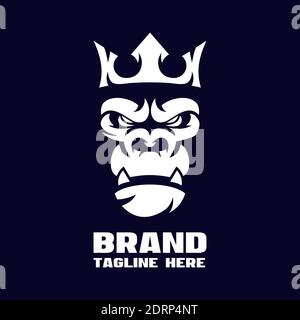 Modern angry gorilla logo Stock Vector