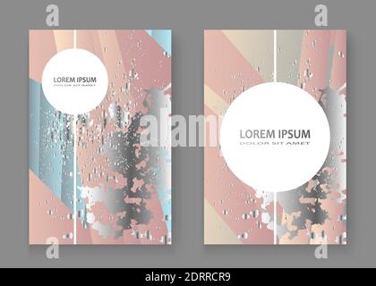 Creative luxurious and rich cover frame design paint silver splatter, grey glitter vector illustration. Pink light abstract template invitation.Stripe Stock Vector
