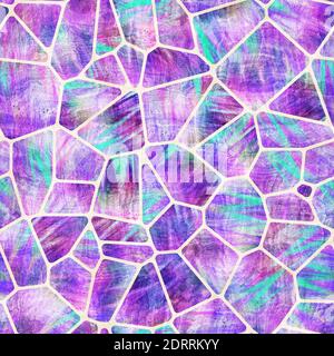 Seamless geo tile shape collage surface pattern Stock Photo