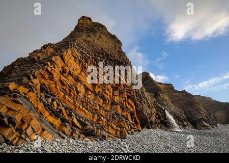 Sandstone Cliffs Sandymouth Stock Photo