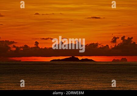 Scenery at sea between Solomons and Micronesia Stock Photo
