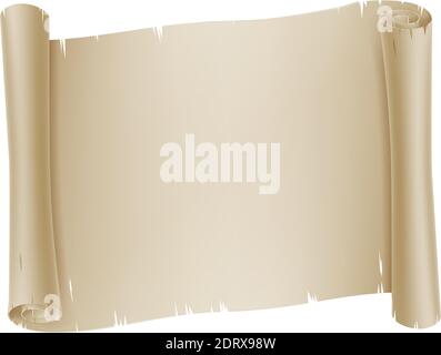 Paper Scroll Banner Parchment Background Stock Vector